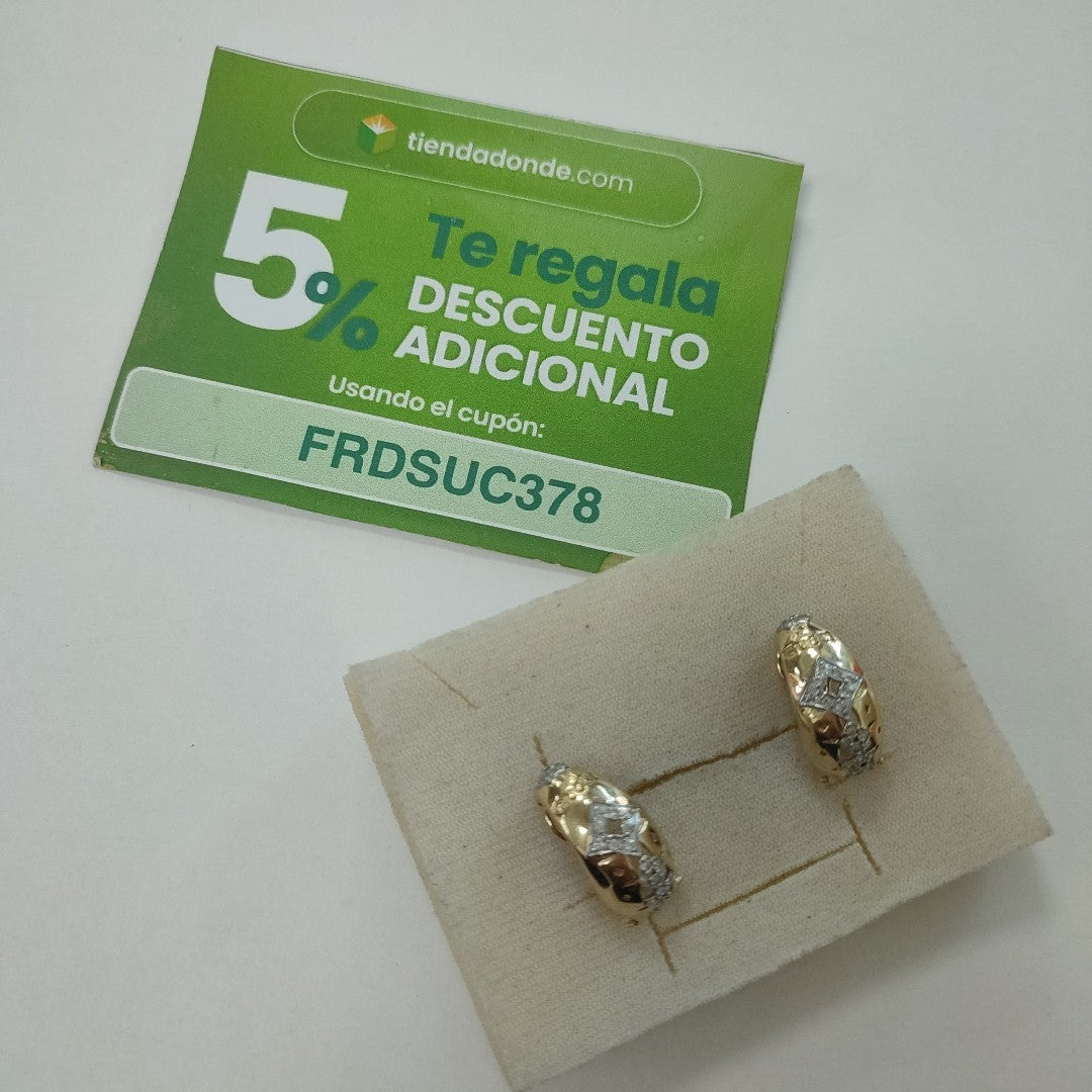 ARETES PAR ORO 14 K 5.6 GRMS (SEMINUEVO)