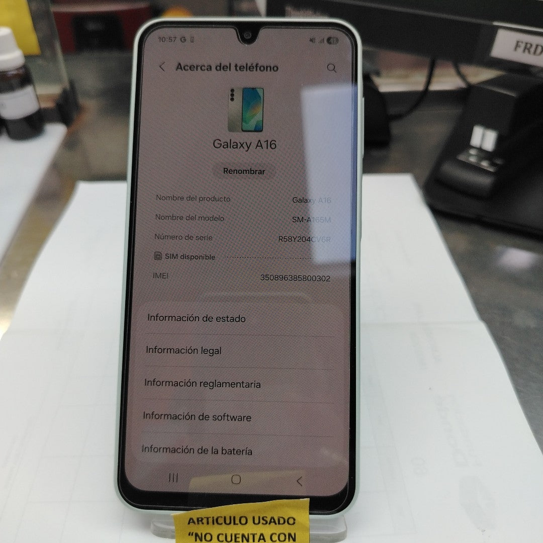 CELULAR SAMSUNG GALAXY A16 SM-A165M (2024) 128 GB 4 GB RAM (SEMINUEVO)