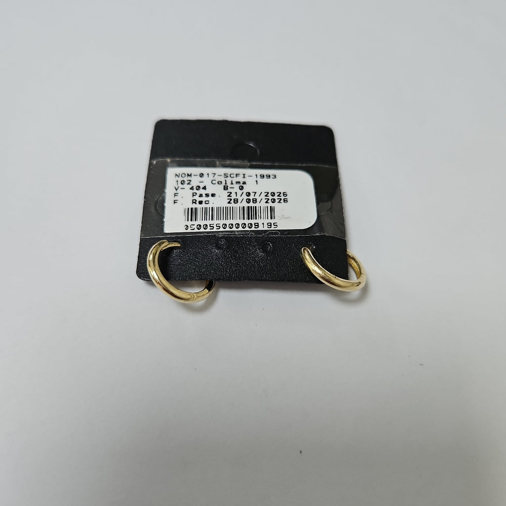 ARETES HUGGIES LISAS 14K 1.6 GR (NUEVO)
