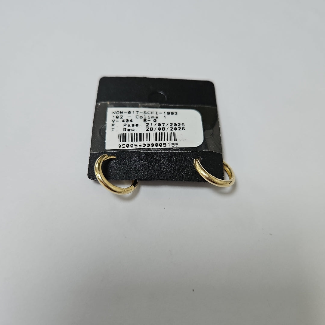 ARETES HUGGIES LISAS 14K 1.6 GR (NUEVO)