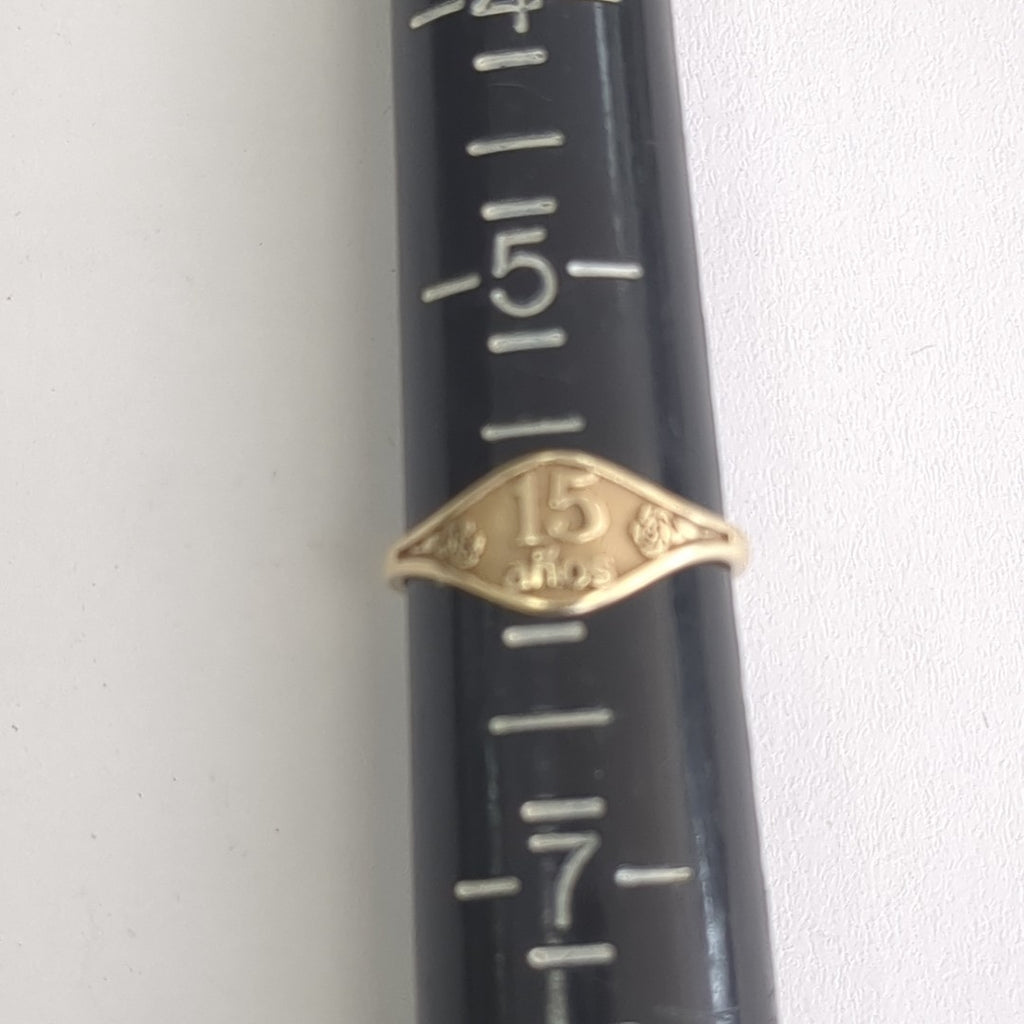 ANILLO CONMEMORATIVO ORO 10 K 1,40 GRMS (SEMINUEVO)