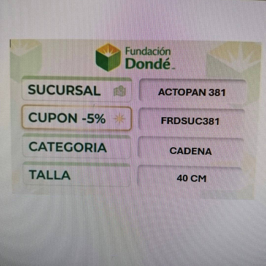 CADENA ORO 14 K 1,40 GRMS (SEMINUEVO)