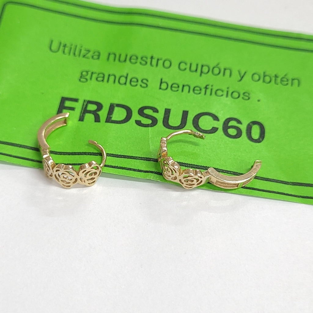 ARETES PAR ORO 14 K 1.6 GRMS (SEMINUEVO)