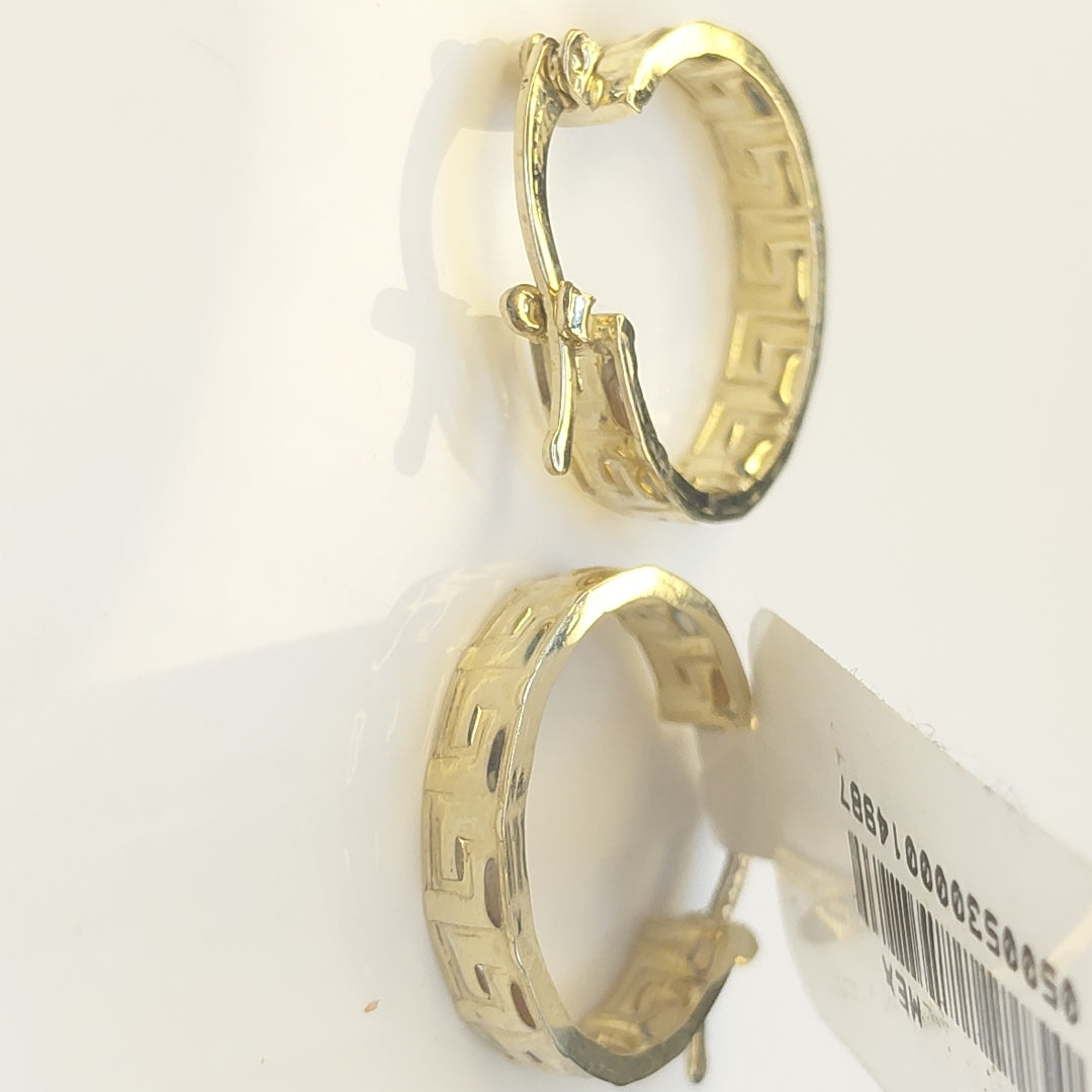 ARETES ARRACADAS FIG GRECAS 14K 1.8 GR (NUEVO)