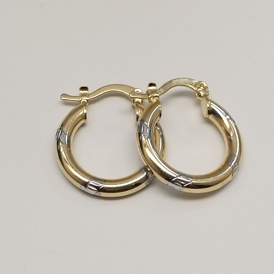 ARETES ARRACADAS COMBINADAS 14K 1.6 GR (NUEVO)