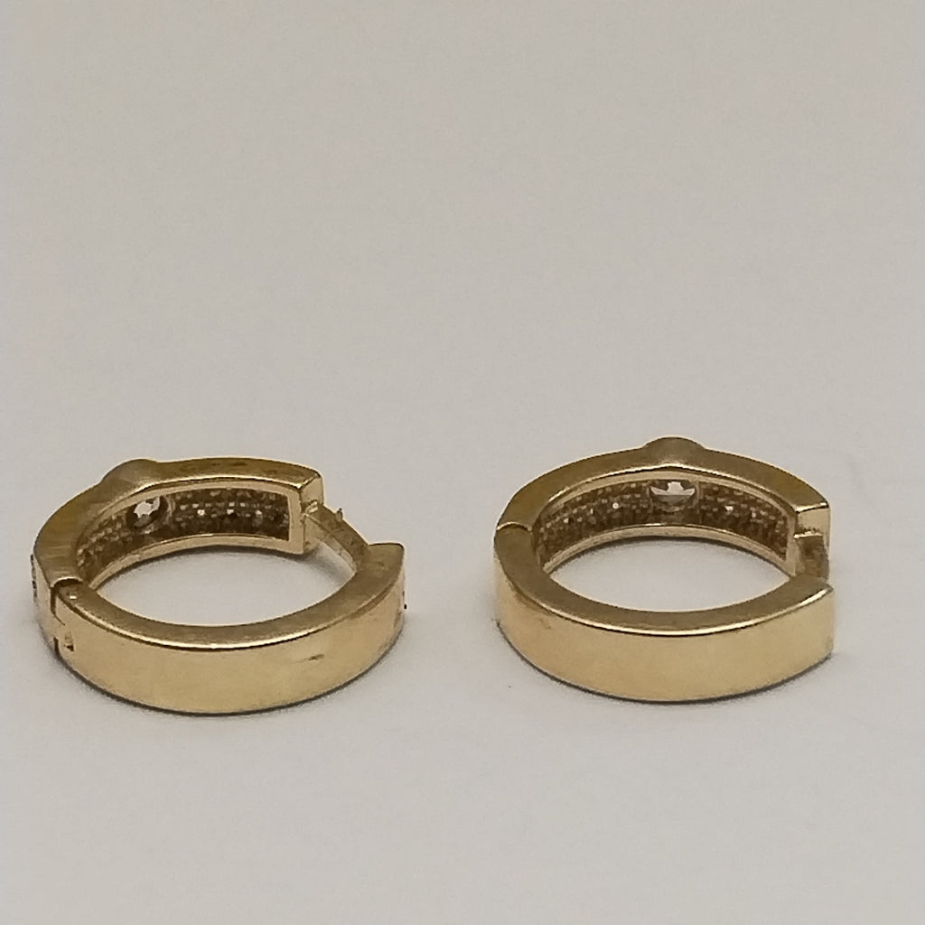 ARETES ARRACADAS C CIRCONIAS 10K 2.7 GR (NUEVO)