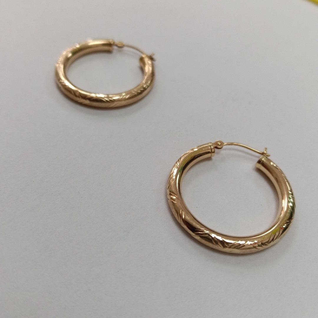 ARRACADAS PAR ORO 14 K 1.5 GRMS (SEMINUEVO)