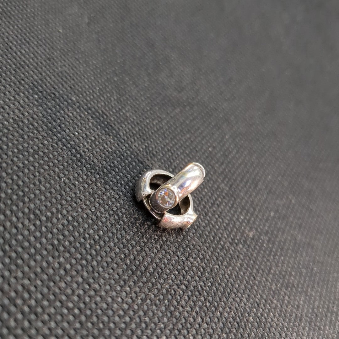 ARRACADAS PAR ORO BLANCO 14 K 5,30 GRMS (SEMINUEVO)