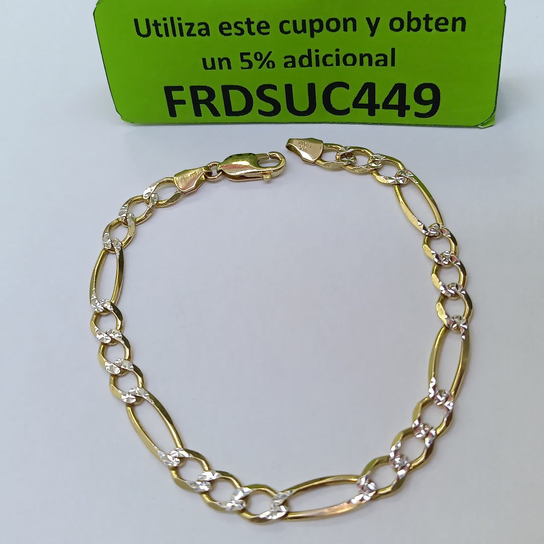 PULSERA ORO, RODIADO 14 K 8.8 GRMS (SEMINUEVO)