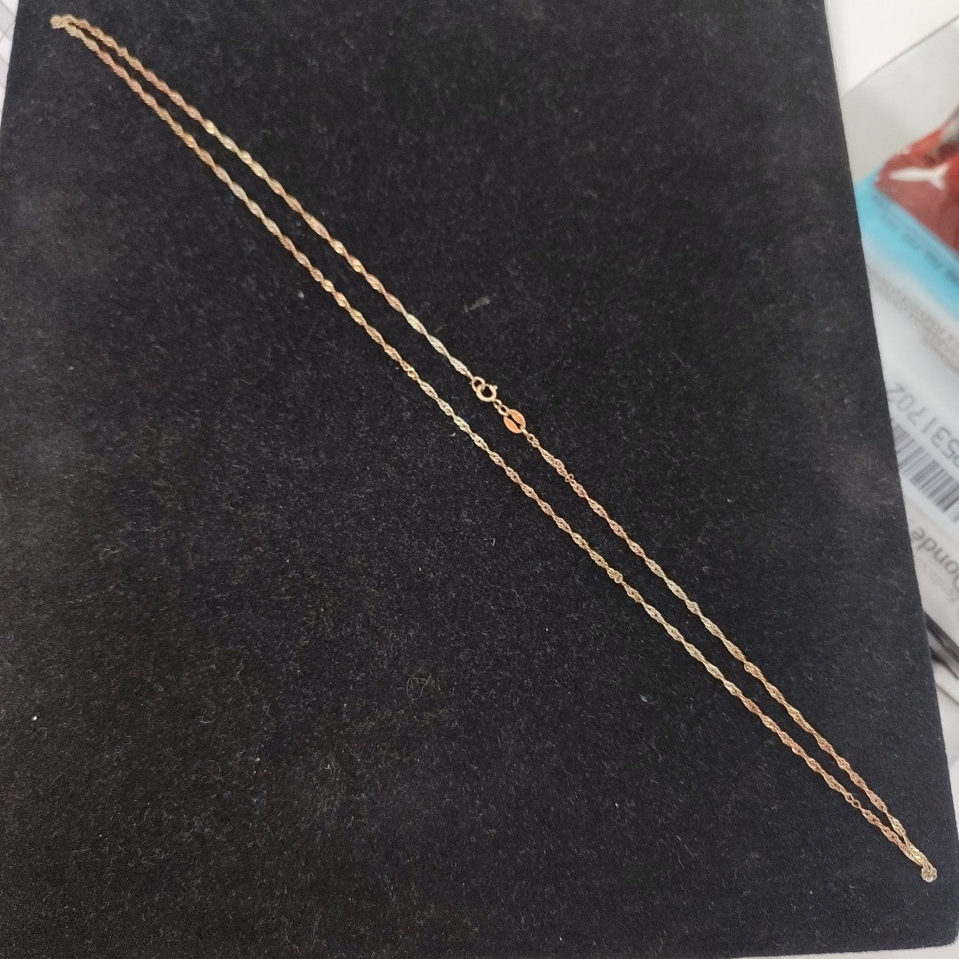 CADENA ORO, ORO COMBINADO 10 K 1.8 GRMS (SEMINUEVO)