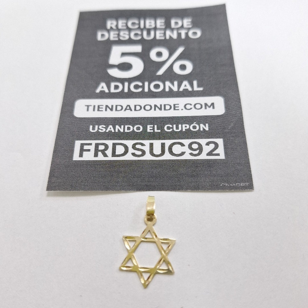 DIJE TEJIDO ESTRELLA DE DAVID 14K 0.5 GR (NUEVO)