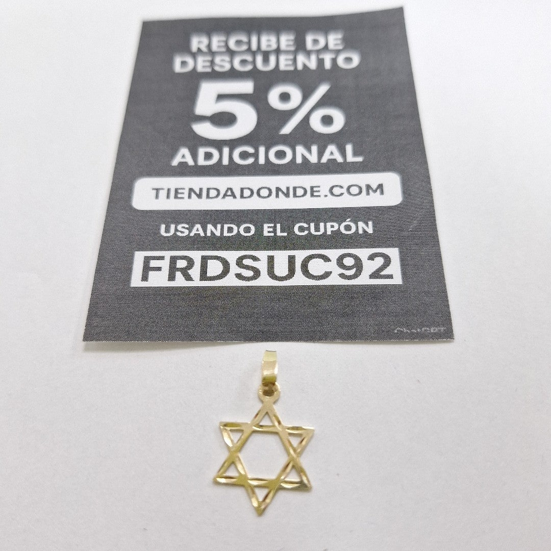 DIJE TEJIDO ESTRELLA DE DAVID 14K 0.5 GR (NUEVO)