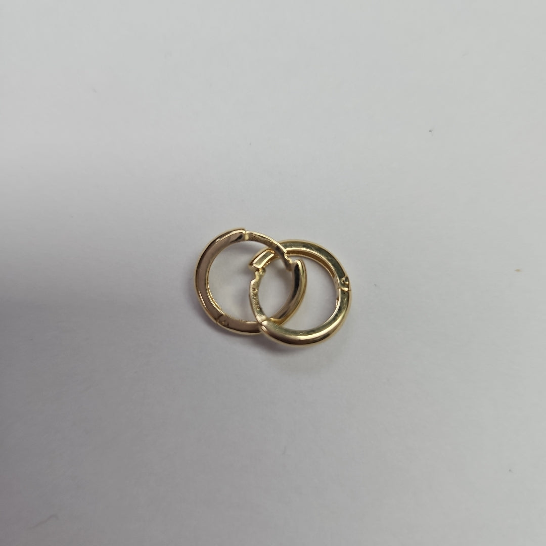 ARETES HUGGIES LISAS 14K 1.3 GR (NUEVO)