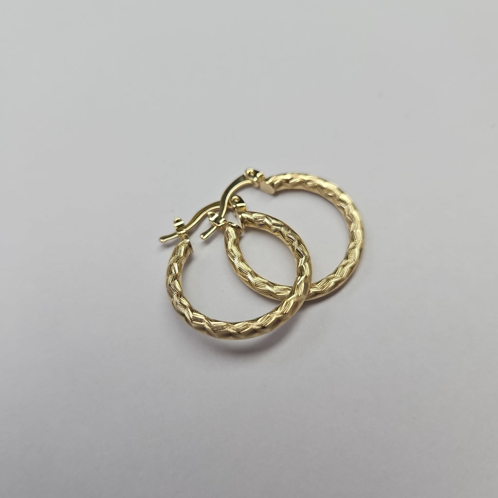 ARETES ARRACADAS LABRADAS 14K 2.1 GR (NUEVO)