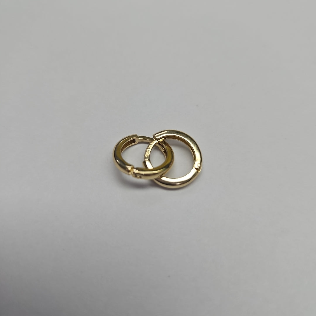ARETES ARRACADAS LISAS 10K 1.2 GR (NUEVO)