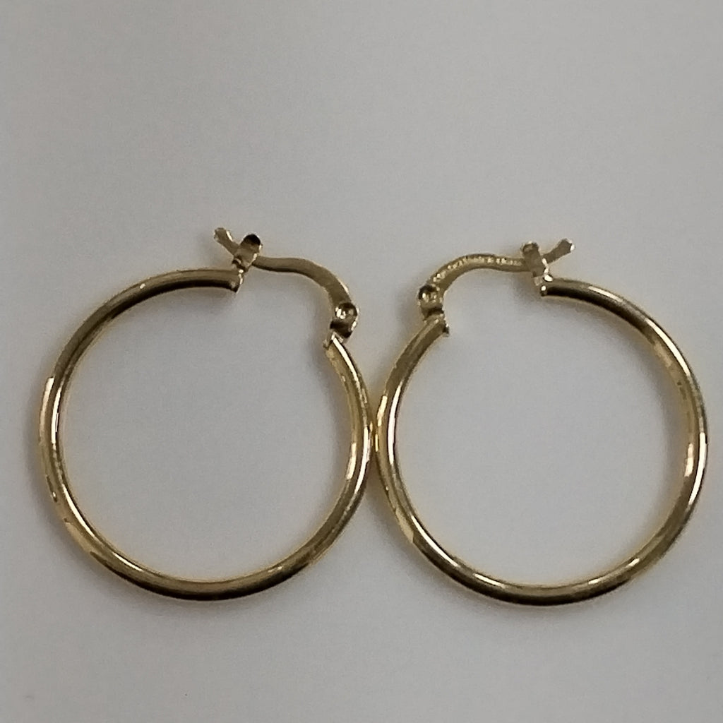 ARETES TEJIDO ARRACADAS LISAS 14K 1.5 GR (NUEVO)