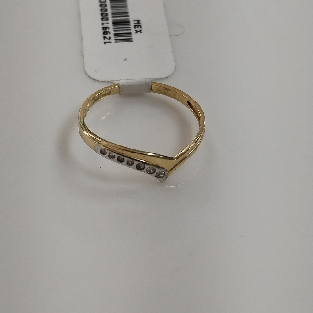 ANILLOS CON CIRCONIAS 14K TALLA 7 1 GR (NUEVO)
