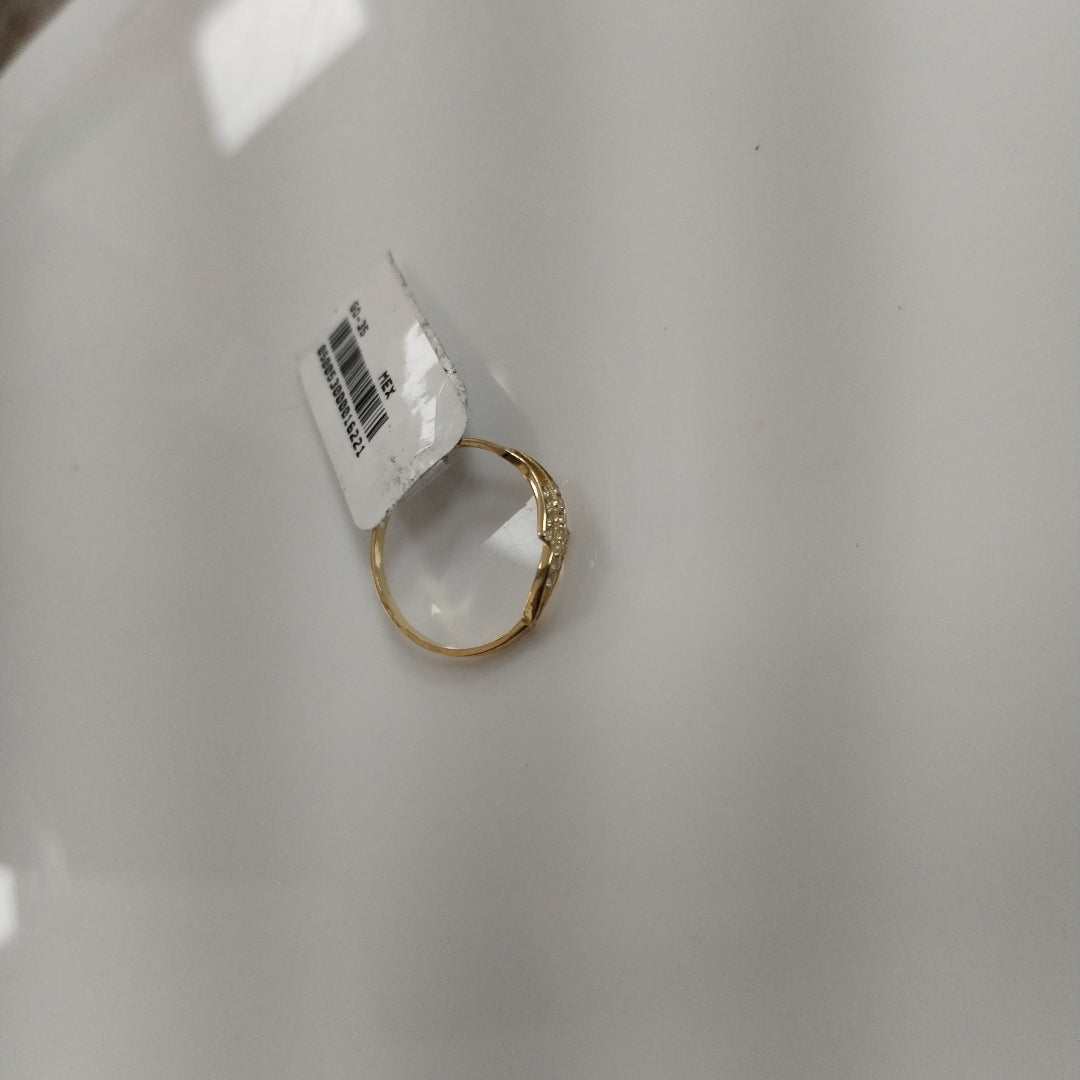 ANILLOS CON CIRCONIAS 14K TALLA 7 0.8 GR (NUEVO)