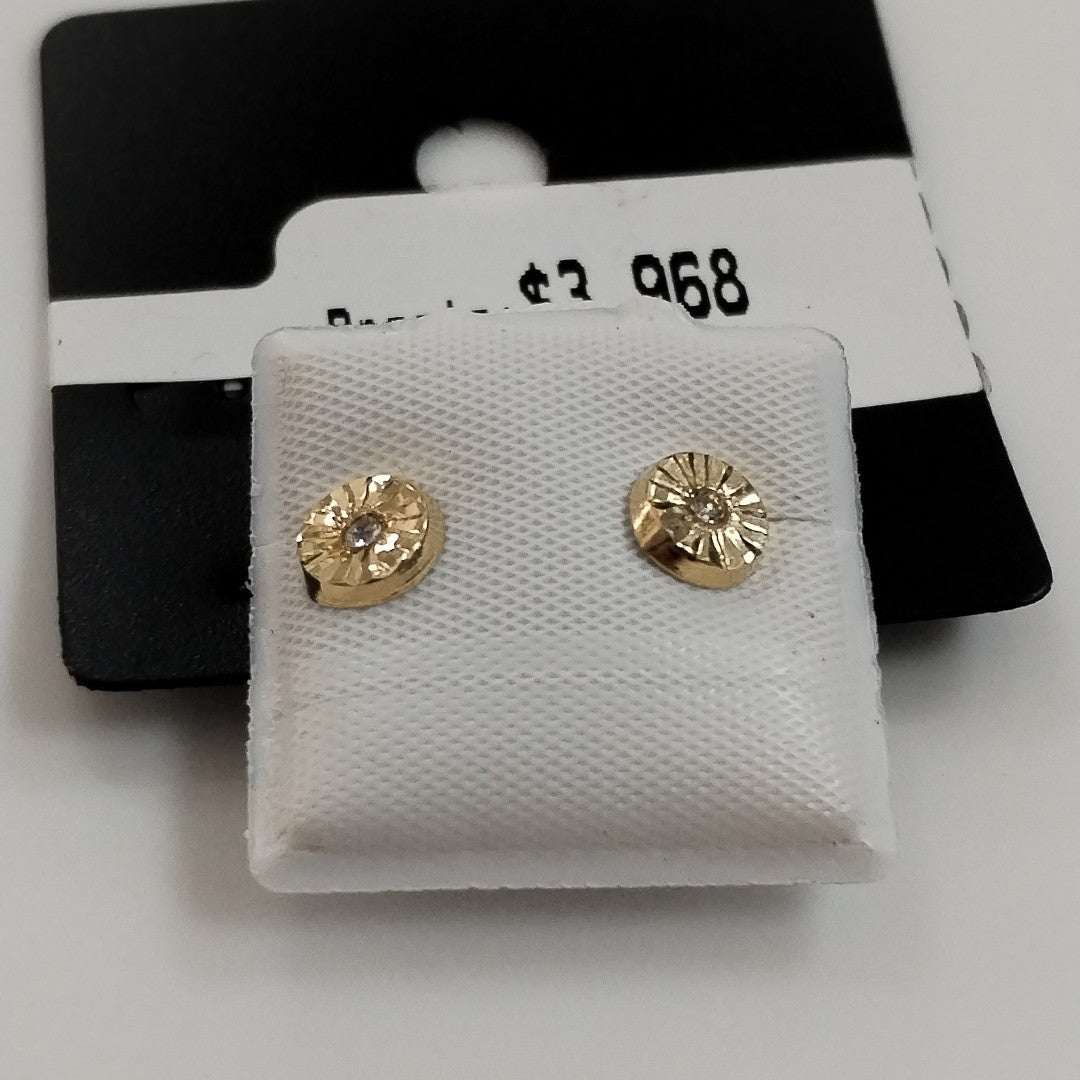 BROQUELES BROQUEL FIG BOTON C CIRCONIA 14K 0.2916 GR (NUEVO)