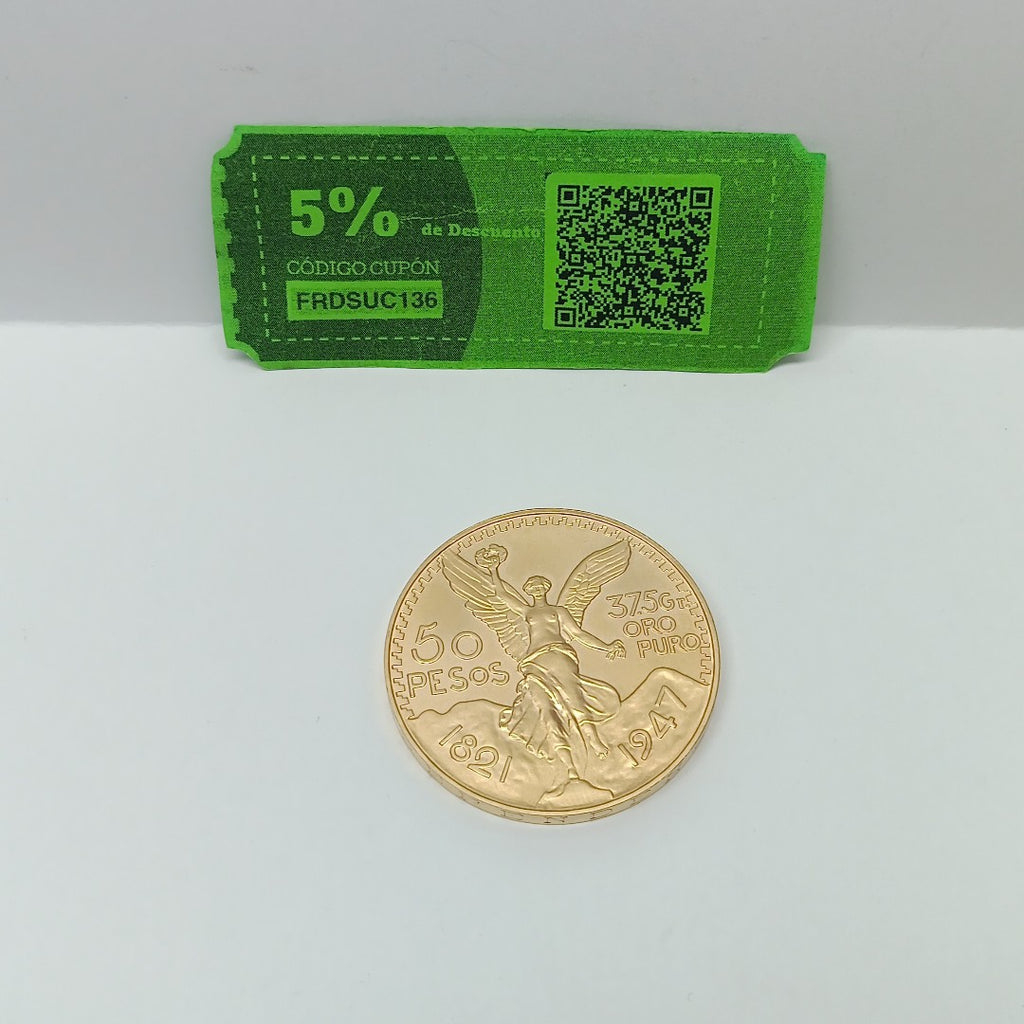 K1 41.6 GRMS 21 K IDENTIFICACIÓN MONEDA NOMINATIVA MONEDAS PESOS 50 PESOS (SEMINUEVO)