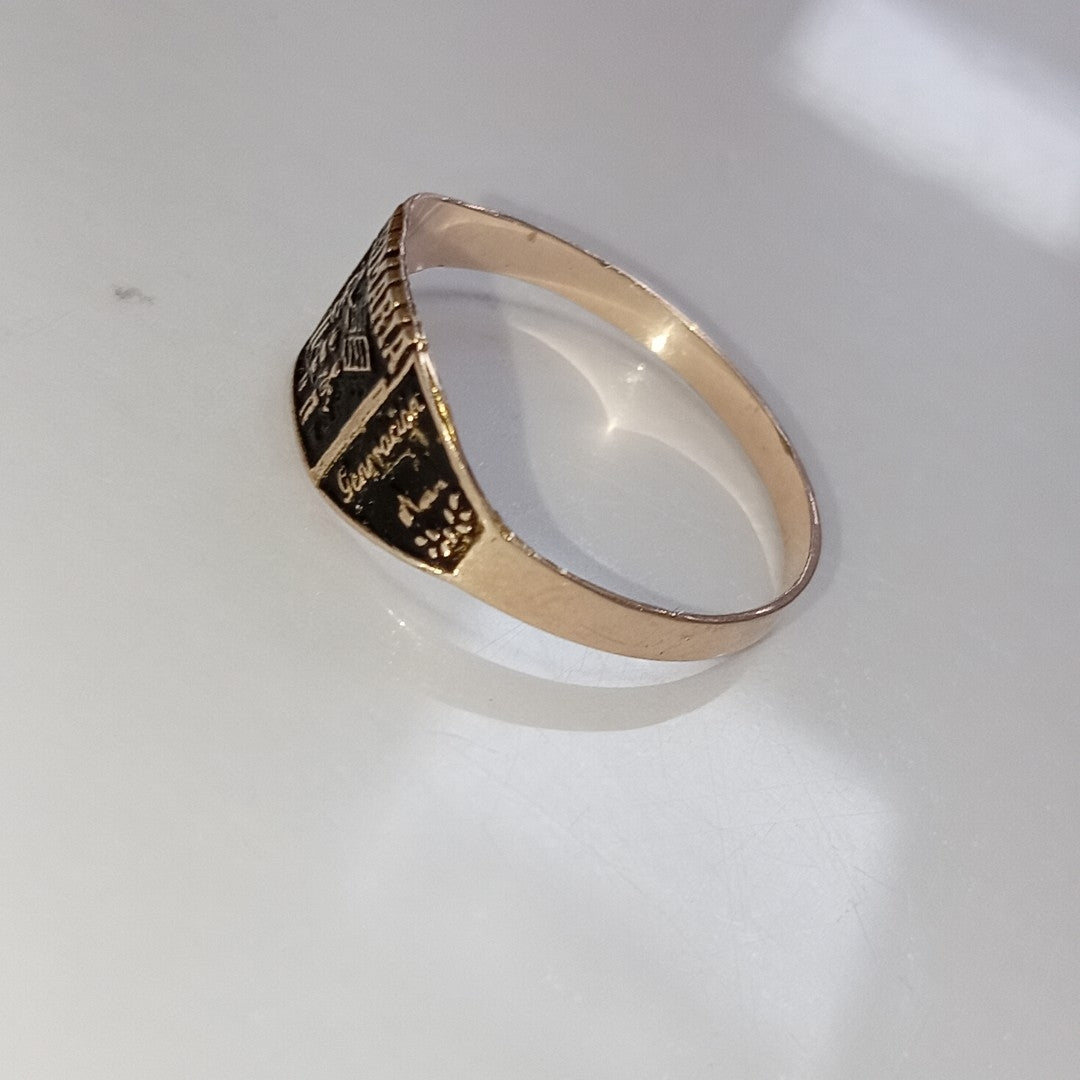 ANILLO DE GRADUACIÓN ORO 8 K 1 GRMS (SEMINUEVO)