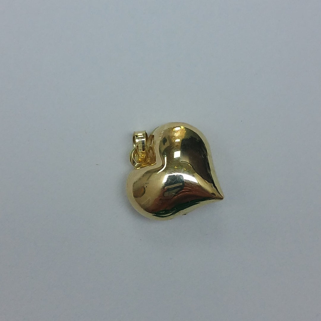 DIJE TEJIDO CORAZON LISO 14K 1.4 GR (NUEVO)