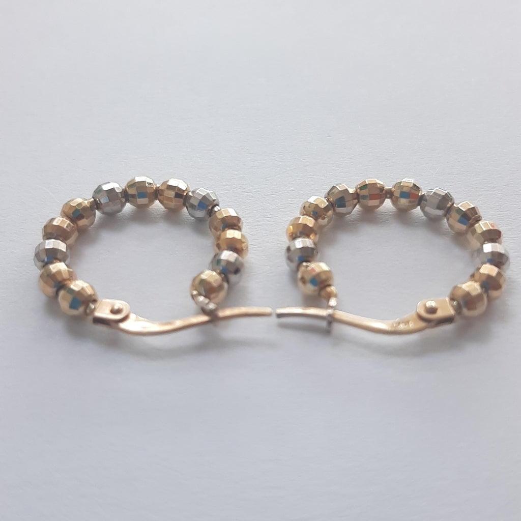 ARRACADAS PAR ORO COMBINADO 14 K 3 GRMS (SEMINUEVO)