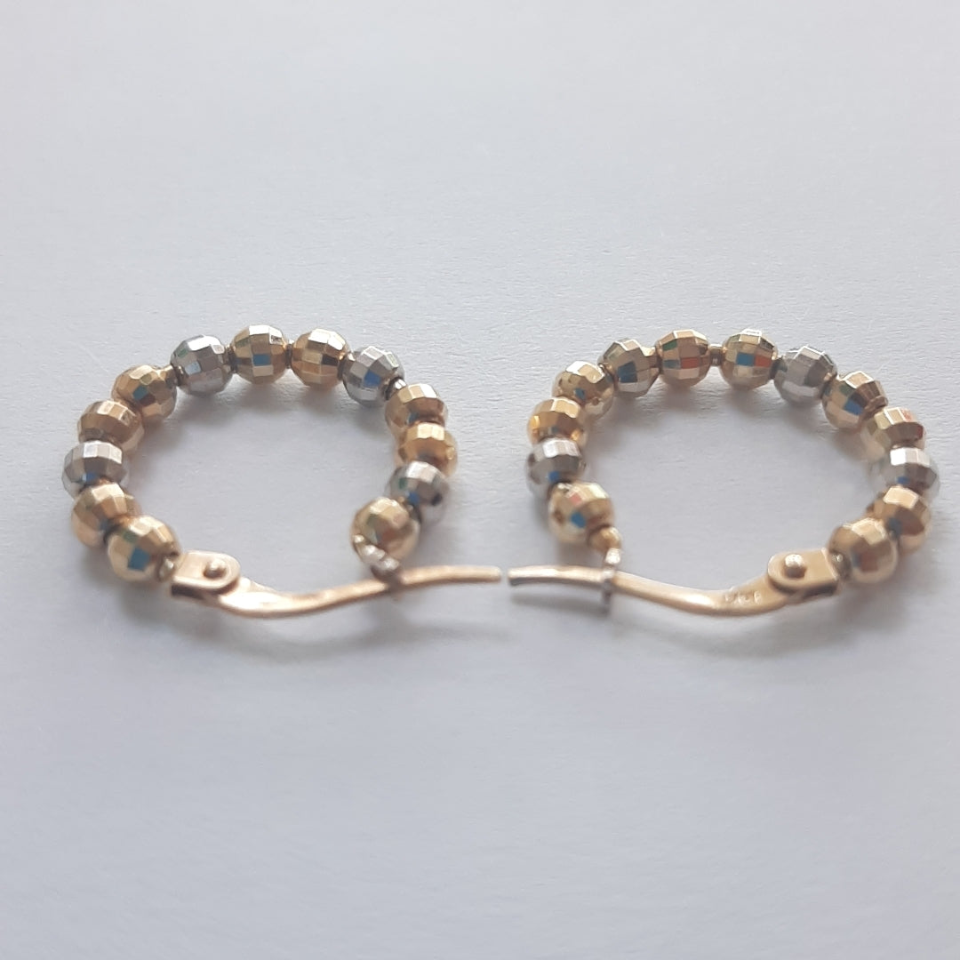 ARRACADAS PAR ORO COMBINADO 14 K 3 GRMS (SEMINUEVO)