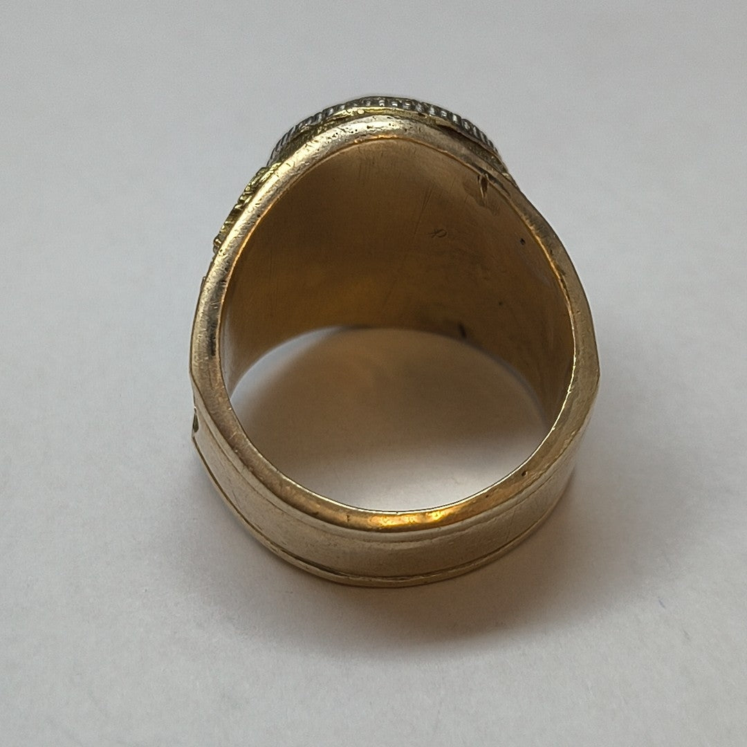 ANILLO DE GRADUACIÓN ORO 8 K 21.5 GRMS (SEMINUEVO)