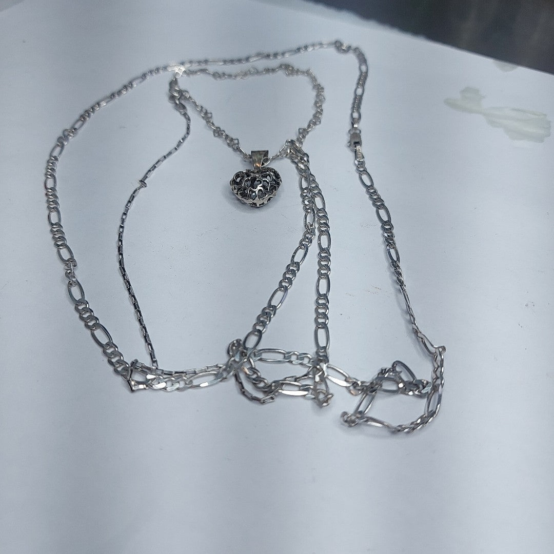 CADENA, DIJE, PULSERA PLATA 13.1 GRMS (SEMINUEVO)