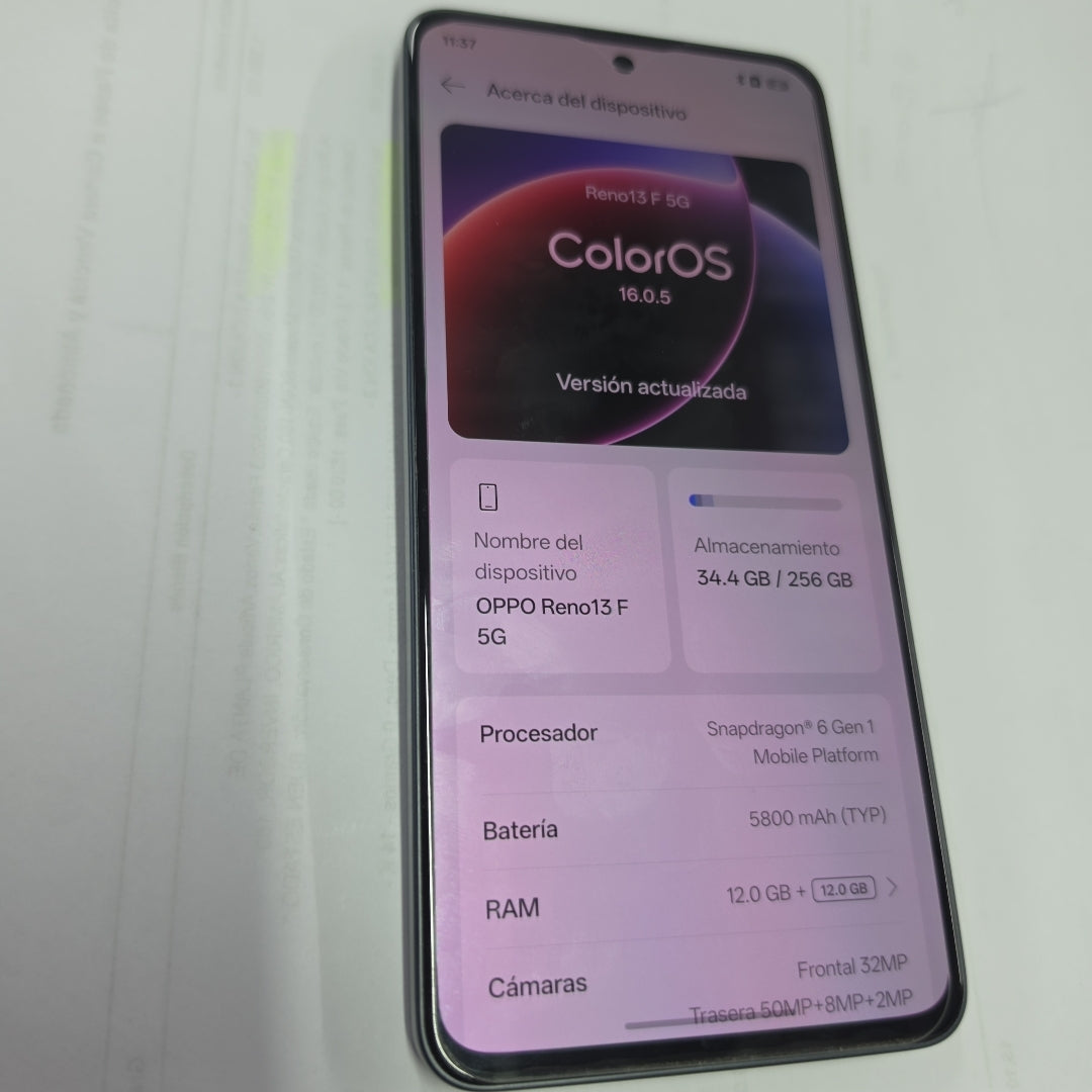 CELULAR OPPO RENO 13F 5G CPH2699 (2025) 256 GB 12 GB RAM (SEMINUEVO)