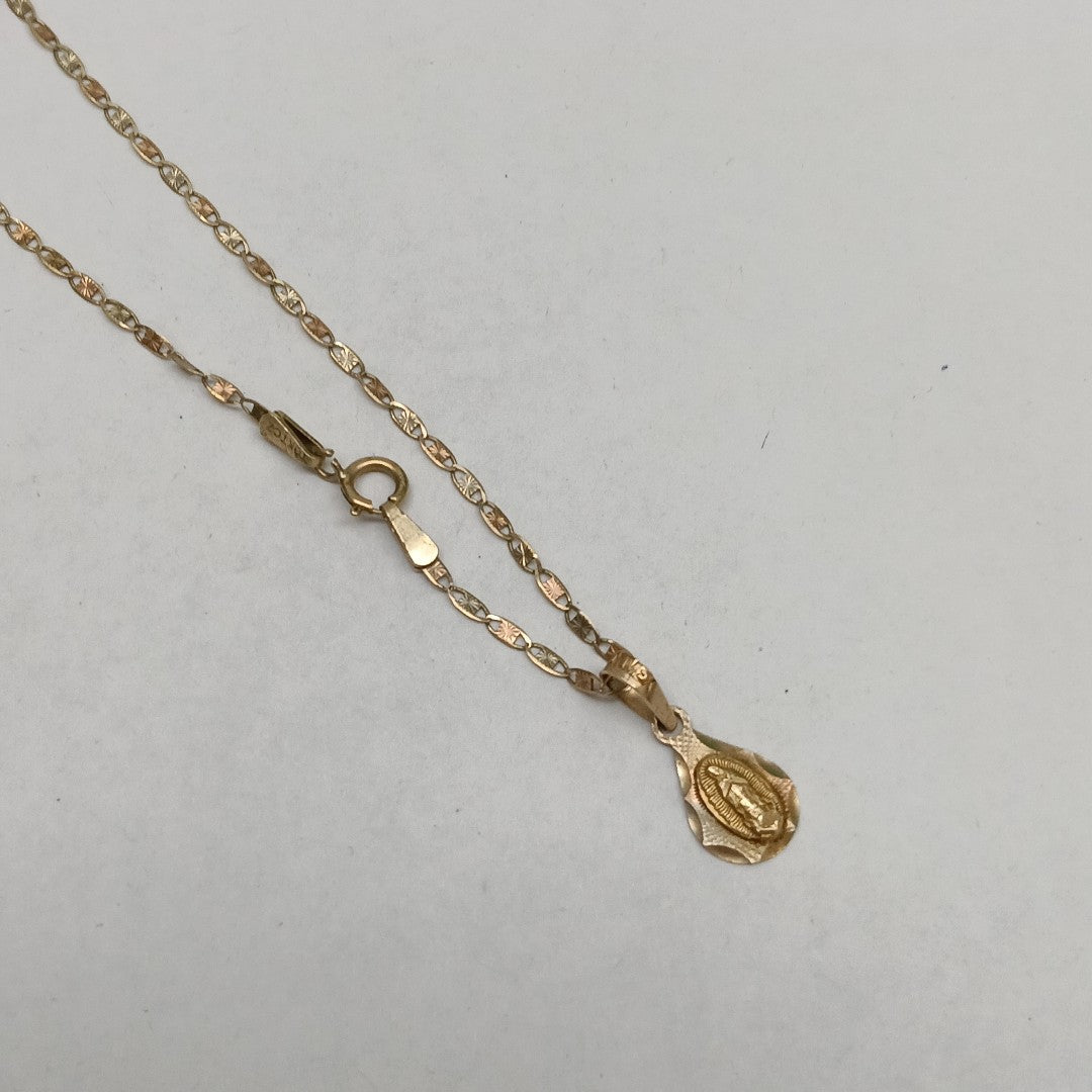 CADENA, MEDALLA RELIGIOSA ORO 10 K 1.4 GRMS (SEMINUEVO)
