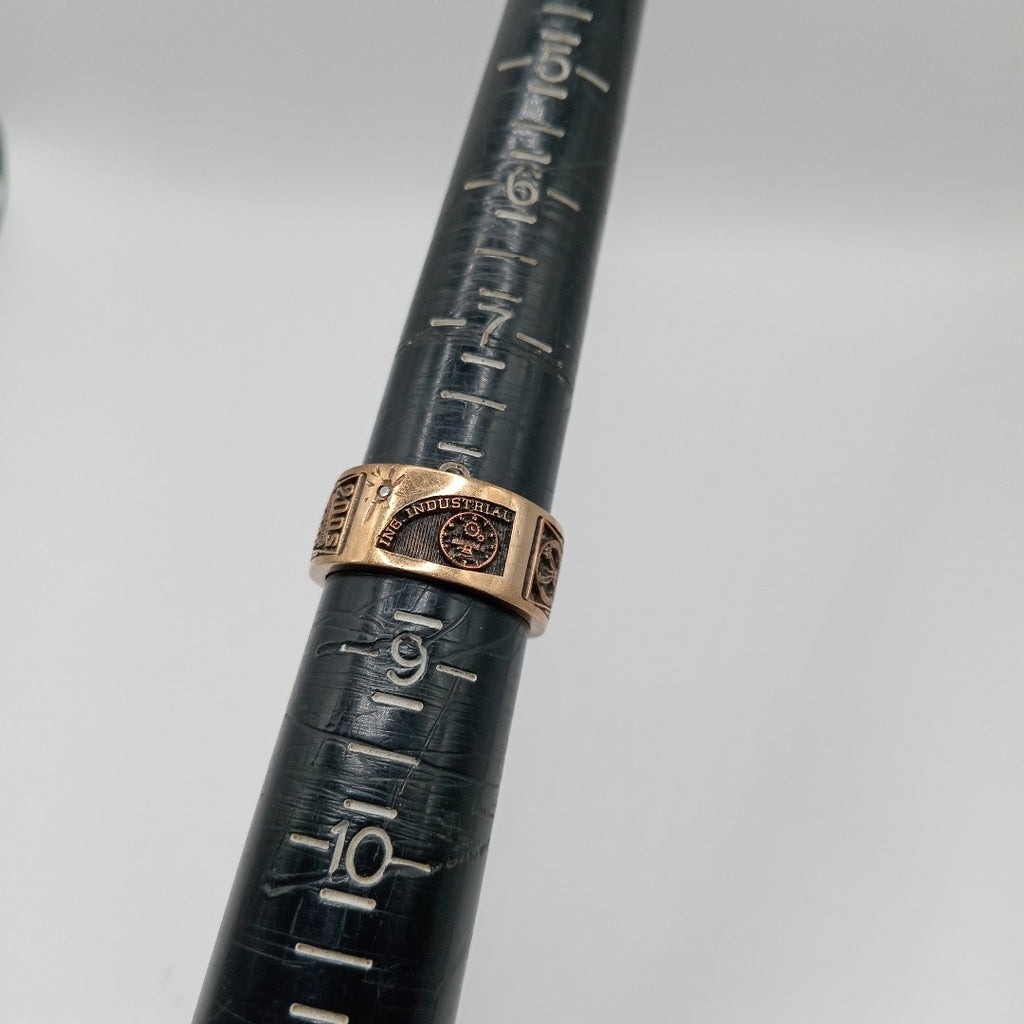 ANILLO DE GRADUACIÓN ORO 10 K 9,90 GRMS (SEMINUEVO)