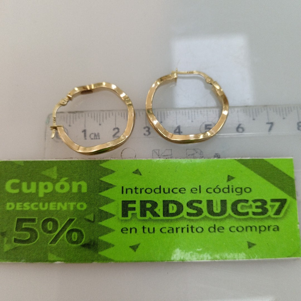 ARRACADAS PAR ORO 14 K 2,00 GRMS (SEMINUEVO)