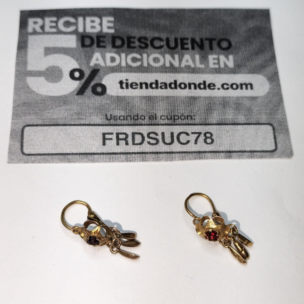 ARETES PAR ORO 10 K 1 GRMS (SEMINUEVO)
