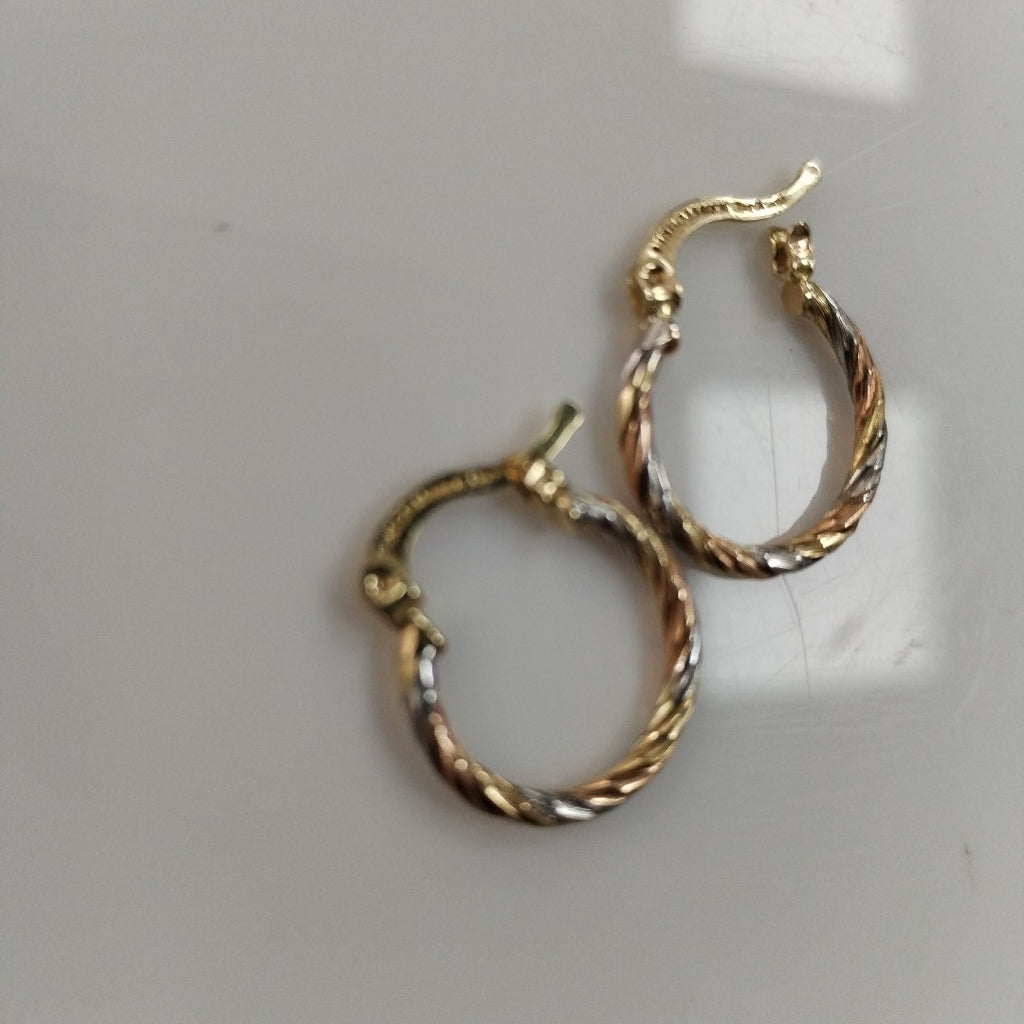 ARETES ARRACADAS COMBINADAS 14K 2.1 GR (NUEVO)