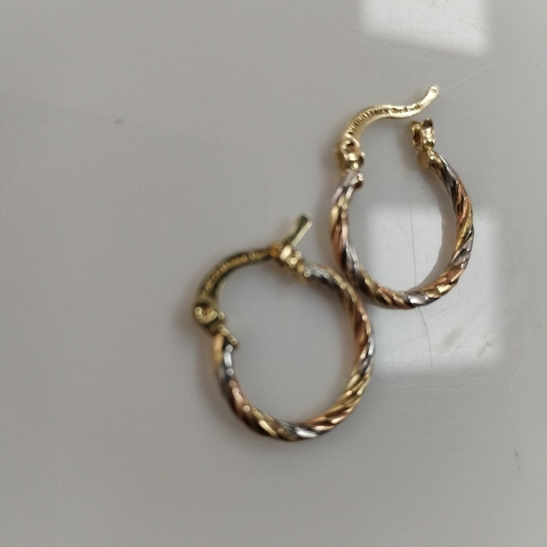 ARETES ARRACADAS COMBINADAS 14K 2.1 GR (NUEVO)