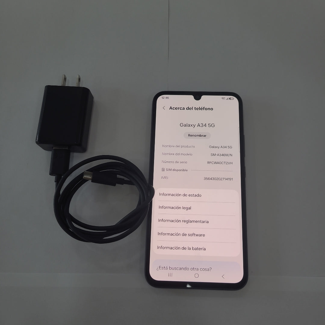 CELULAR SAMSUNG GALAXY A34 SM-A346M (2024) 128 GB 6 GB RAM (SEMINUEVO)