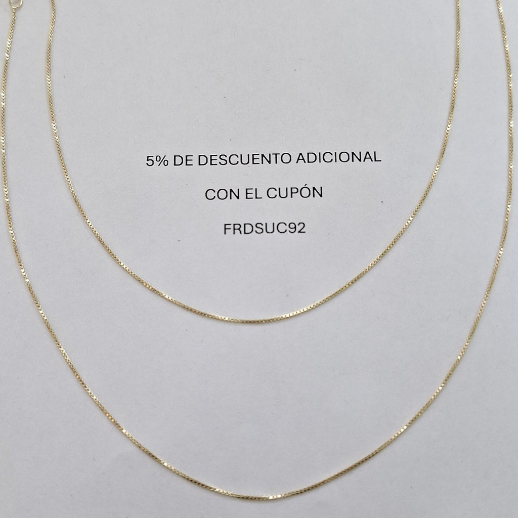 CADENA VENECIANO 14K 55 CM 1.7 GR (NUEVO)