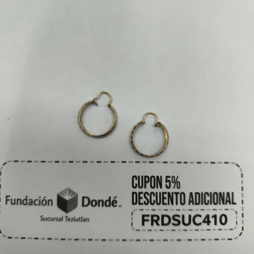 ARRACADAS PAR ORO COMBINADO 10 K 2,20 GRMS (SEMINUEVO)