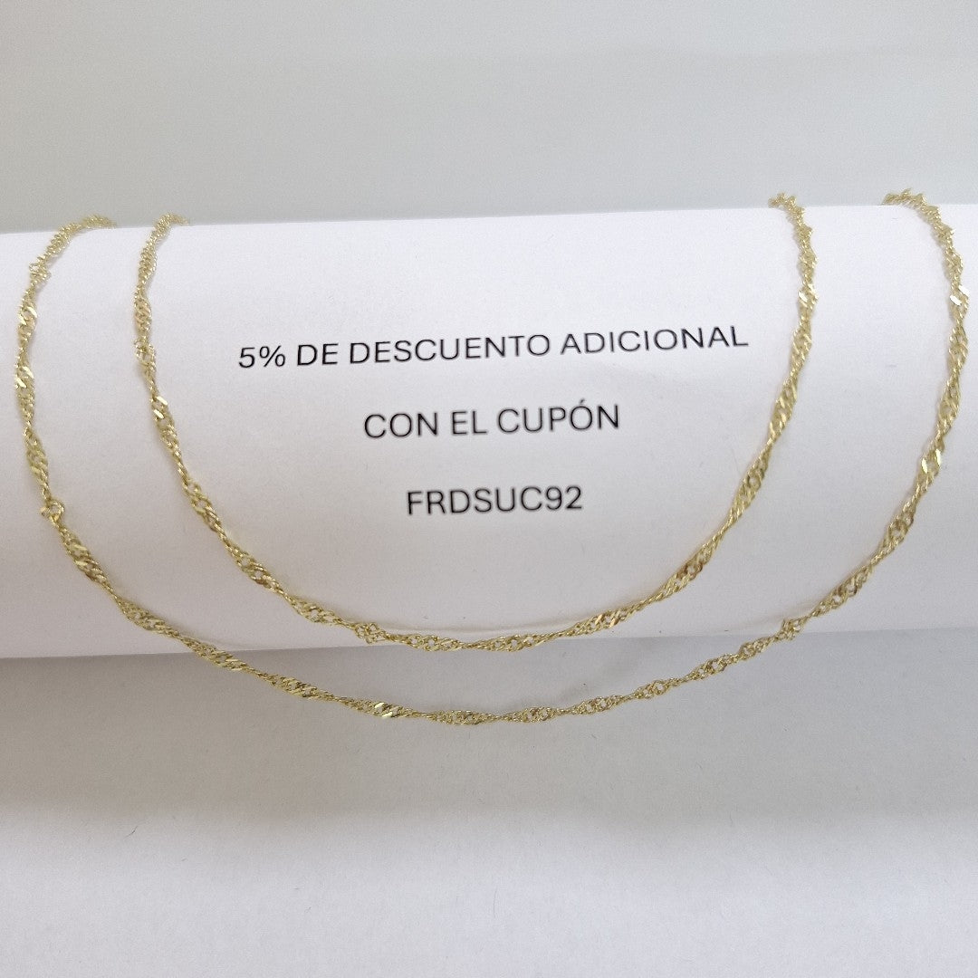 CADENA MEDIO TORZAL 10K 55 CM 2.4 GR (NUEVO)