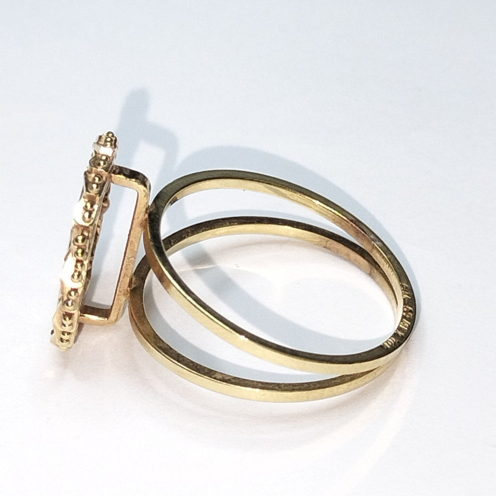 K1 3.8 GRMS 10 K IDENTIFICACIÓN ANILLO MATERIALES ORO CANTIDAD DE PIE (SEMINUEVO)