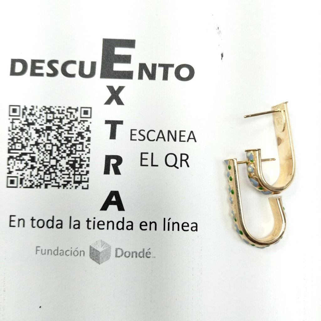 ARETES PAR ORO 14 K 2.4 GRMS (SEMINUEVO)