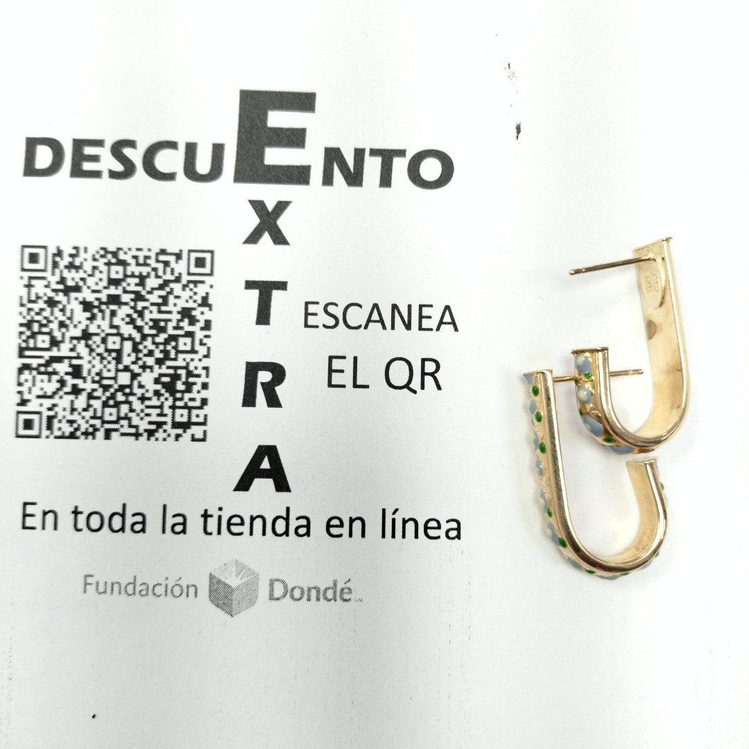 ARETES PAR ORO 14 K 2.4 GRMS (SEMINUEVO)