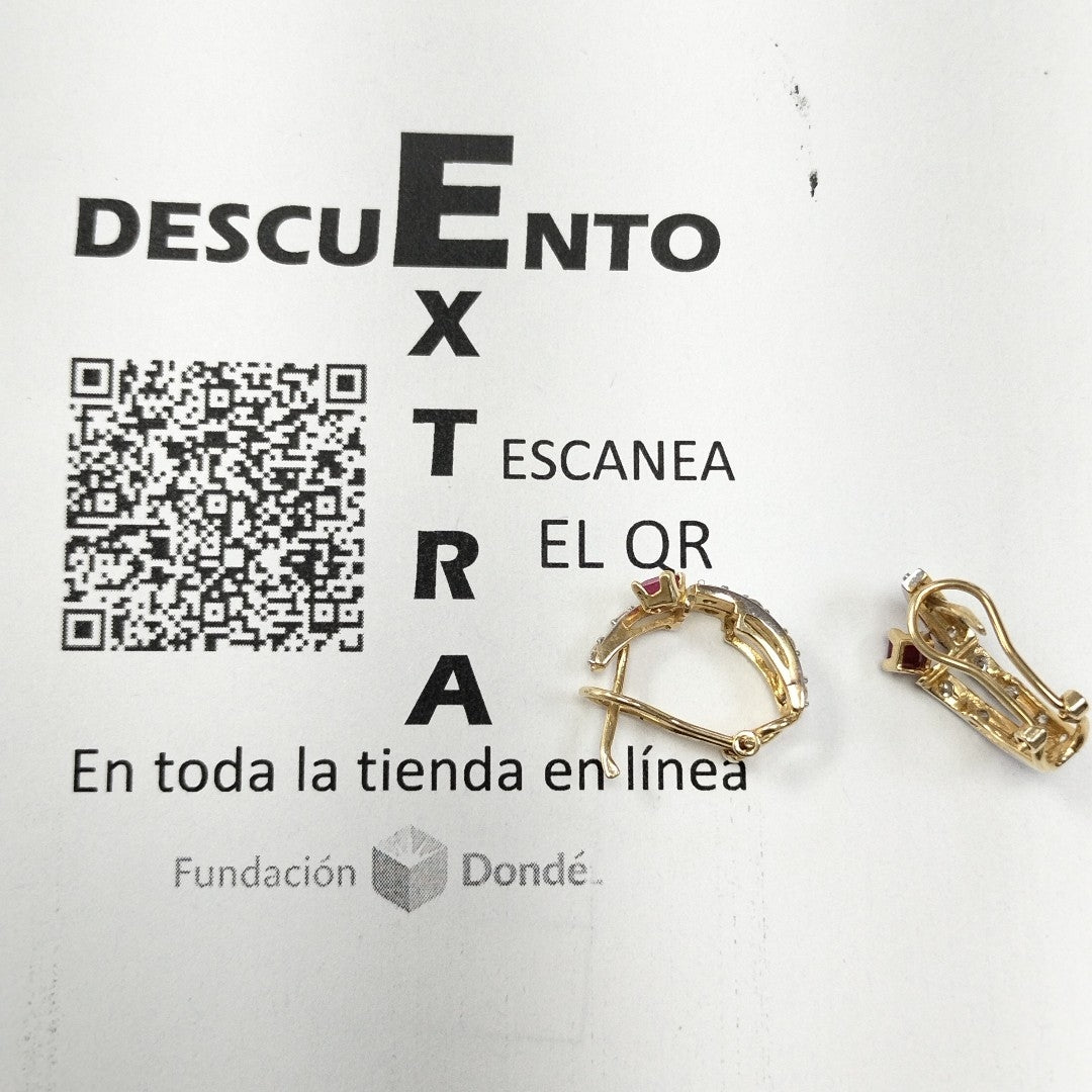 ARETES PAR ORO 14 K 4.6 GRMS (SEMINUEVO)