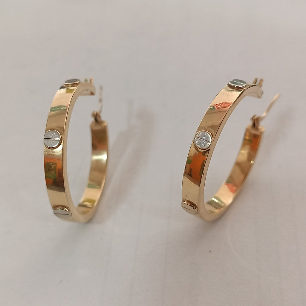 ARRACADAS PAR ORO,RODIADO 14 K 5,00 GRMS (SEMINUEVO)