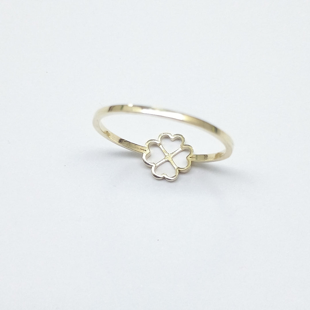ANILLOS ANILLITO FIG TREBOL 10K TALLA 7 0.8 GR (NUEVO)