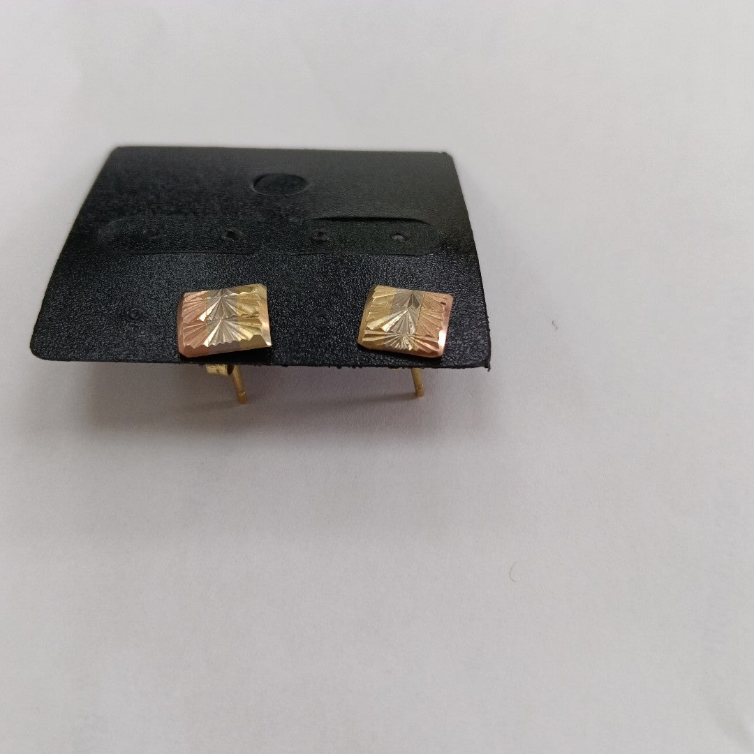ARETES PAR ORO COMBINADO 10 K 1.3 GRMS (SEMINUEVO)