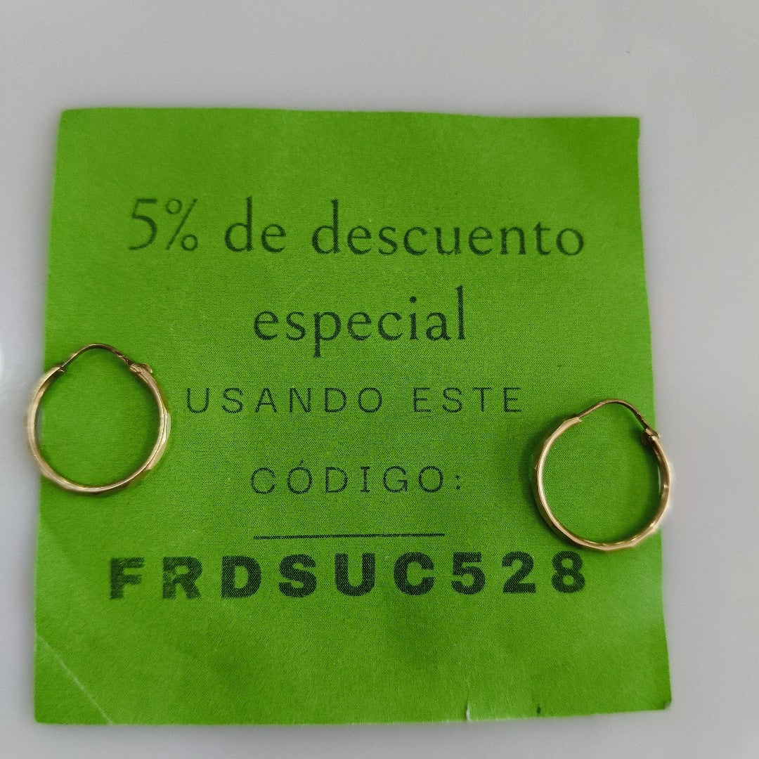 ARRACADAS PAR ORO 14 K 1.3 GRMS (SEMINUEVO)