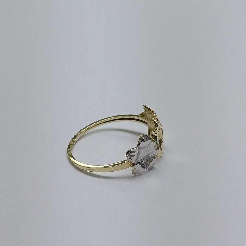 ANILLOS ANILLITO FIG FLORES 10K TALLA 8 1.2 GR (NUEVO)